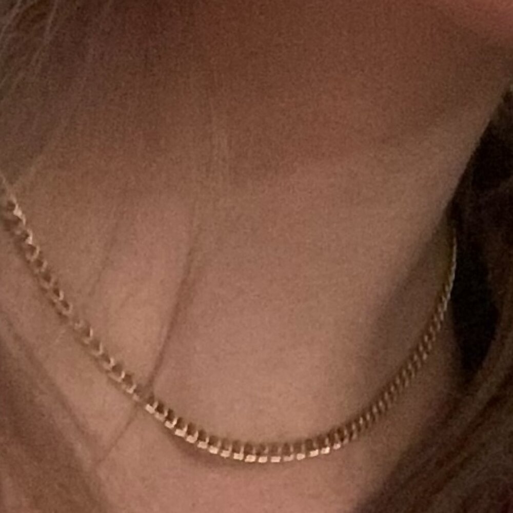 14k gold filled mini curb chain (16 inches) - Picture 2 of 5